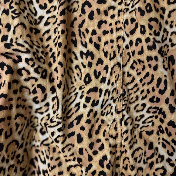 Joe Fresh Animal Print Roll Up Sleeve Blouse Size 2x - Picture 3 of 5